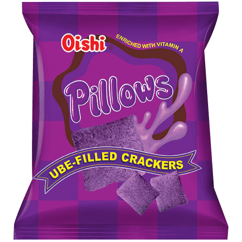 Oishi Pillows Ube-Filled Crackers 38 g