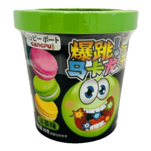 Gangfu Popping Candy Macarons Matcha Flavor Asia 80 g