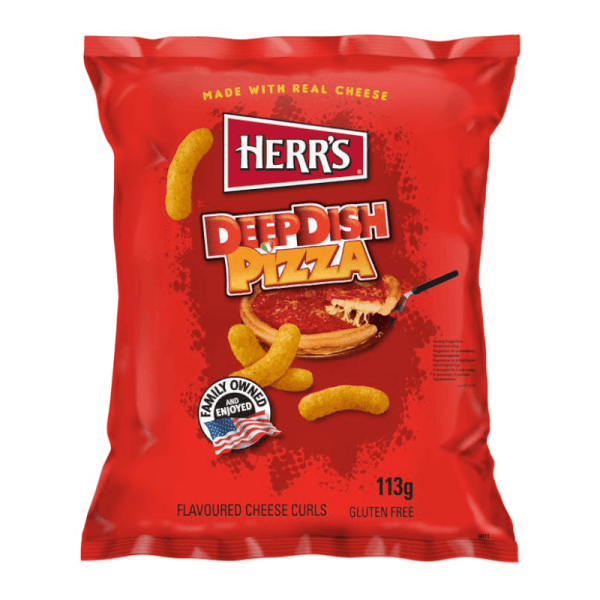 Herr´s Deep Dish Pizza flavored Cheese Curls 113g