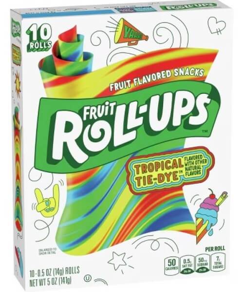 Fruit Roll-Ups Tropical TIE-DYE (10 Stk)