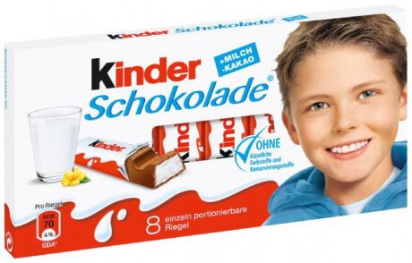 Ferrero Kinder Schokolade 8 Stück 100g