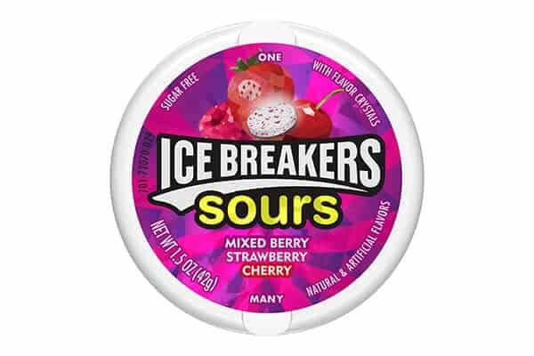 Ice Breakers Sours Mixed Berry, Strawberry, Cherry 42 g